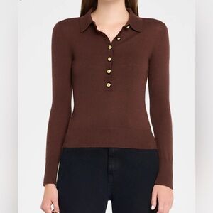 L'AGENCE Sterling Collared Sweater NWT
